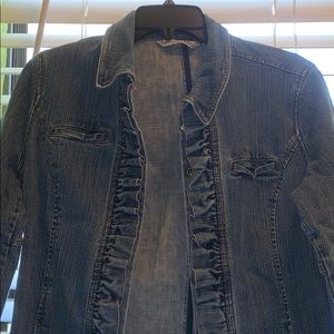 Ruffled jean jacket